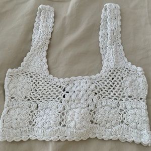 White crochet top